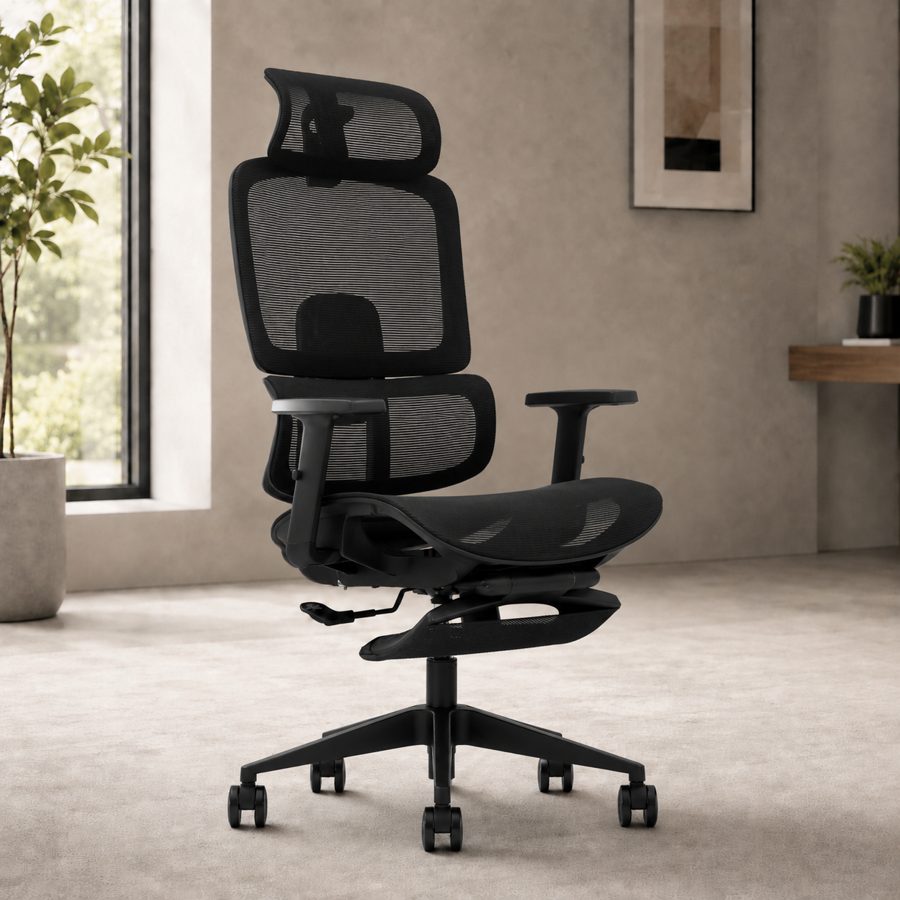Ergonomic Swivel Chair-AT8 (Black)
