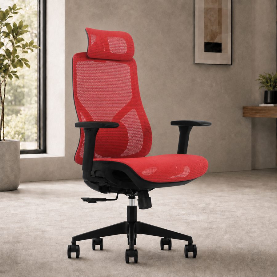 Ergonomic Swivel Chair-S6H (Maroon)